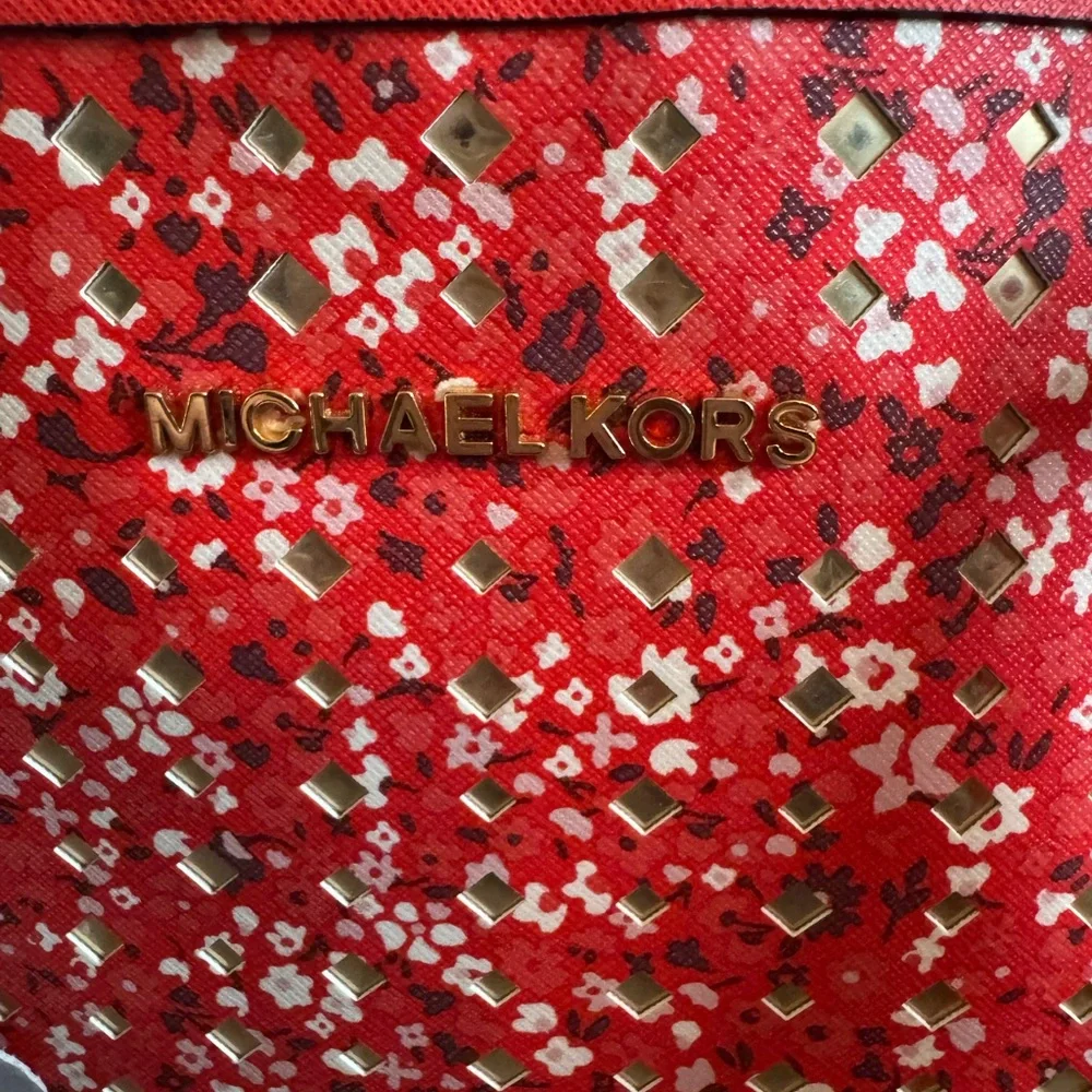 Michael Kors Red Floral Tote
